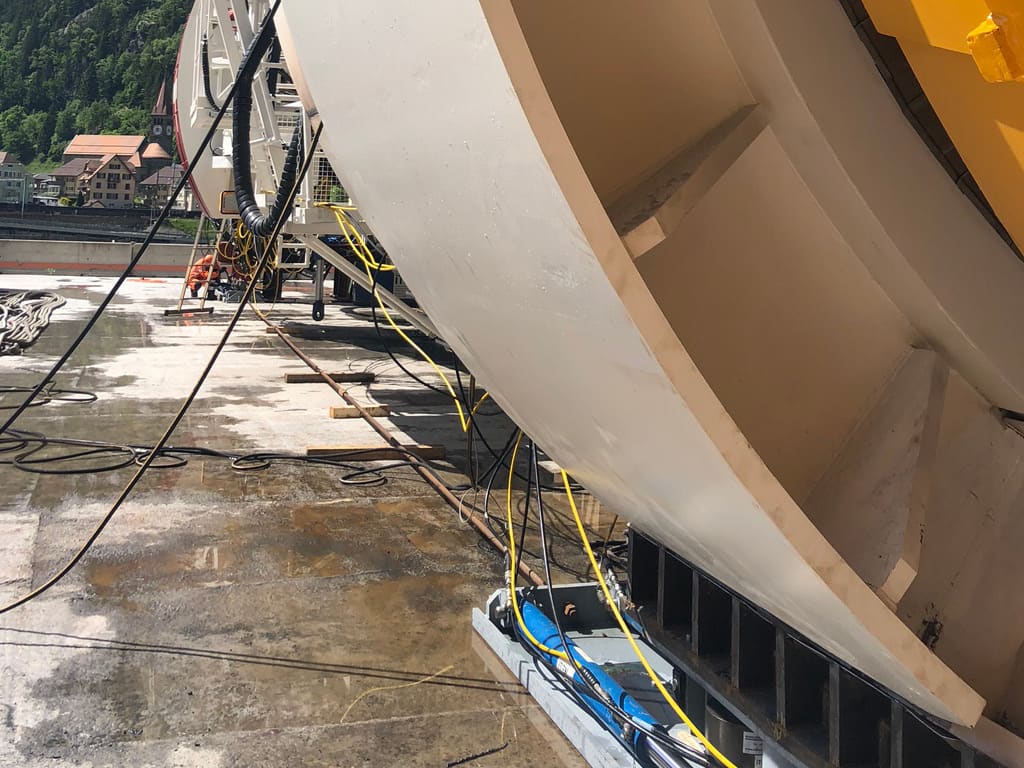 Verschub TBM Vorstollen 2 Röhre Gotthardtunnel 