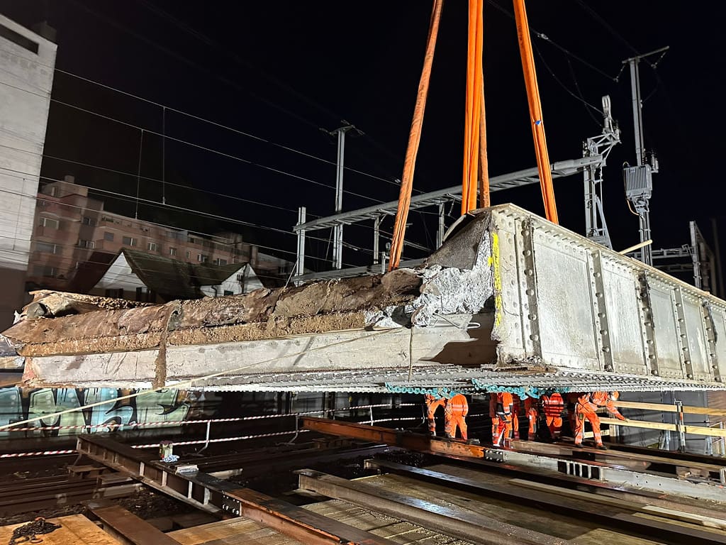 SBB Gütschbrücke  Einschube Brückenteile