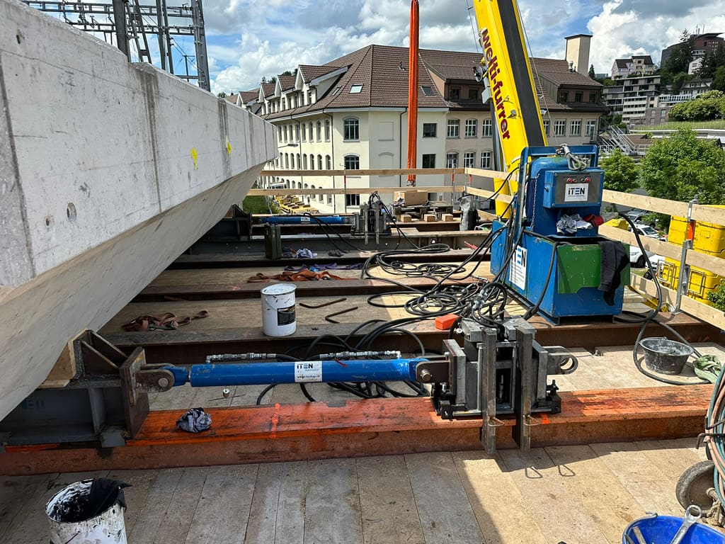SBB Gütschbrücke  Einschube Brückenteile