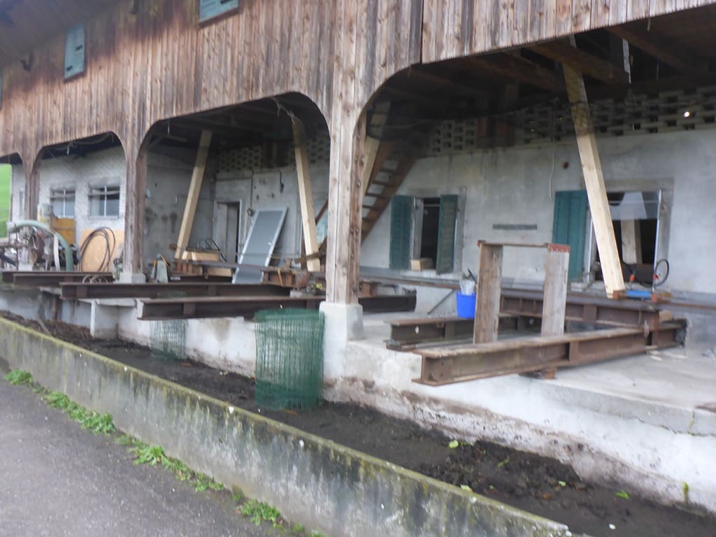 Ausrichten Stalldach 