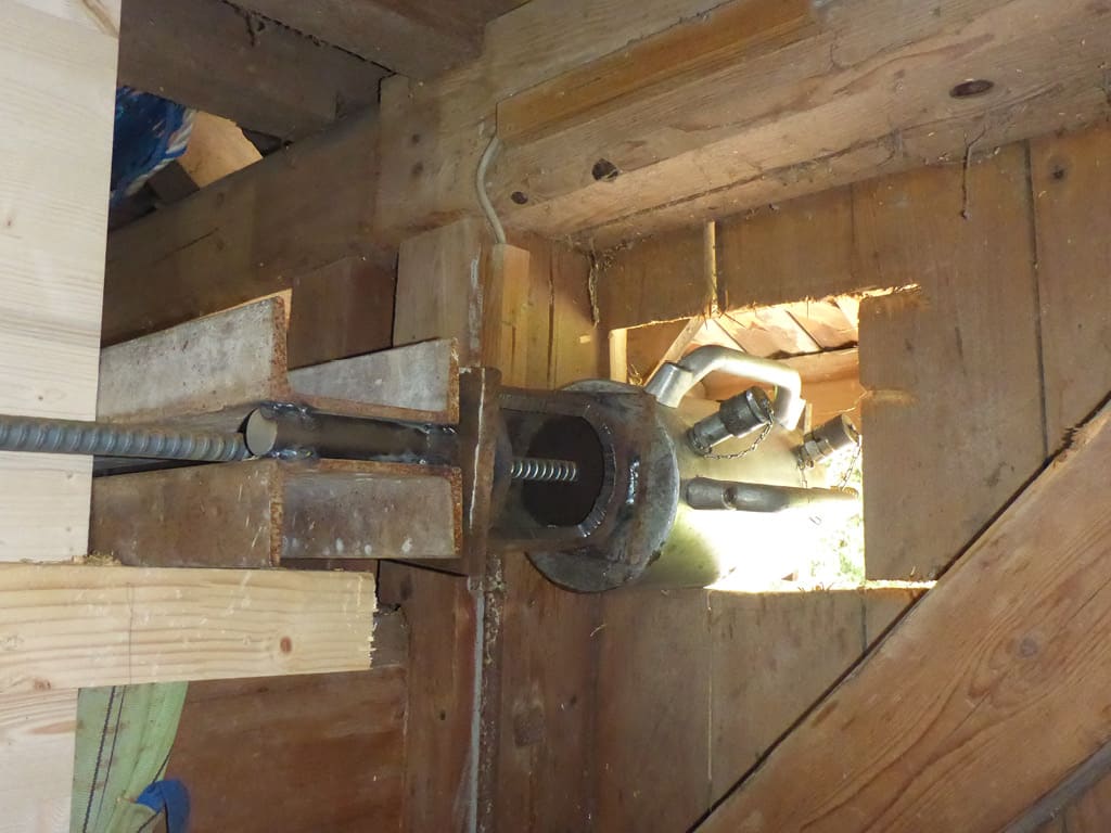 Ausrichten Stalldach 