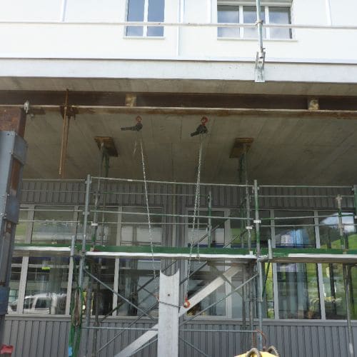 Auswechslung Betonstütze Rothenthurm