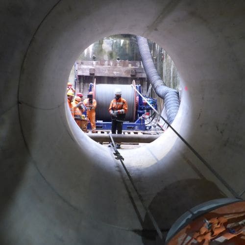 Rückzug Microtunnelingmaschine Zürich