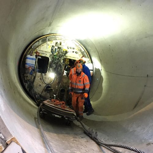 Rückzug Microtunnelingmaschine Zürich