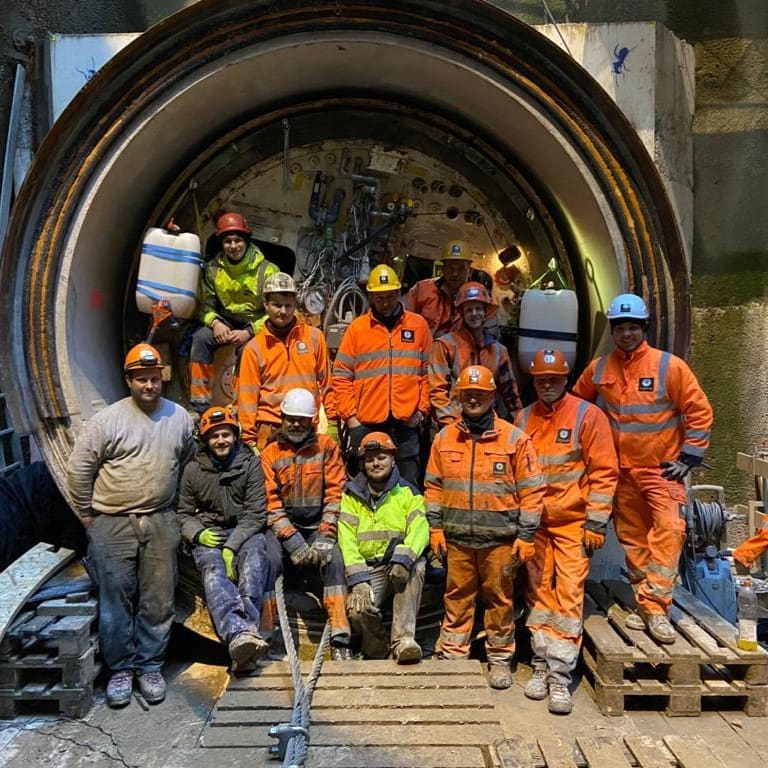 Rückzug Microtunnelingmaschine Zürich