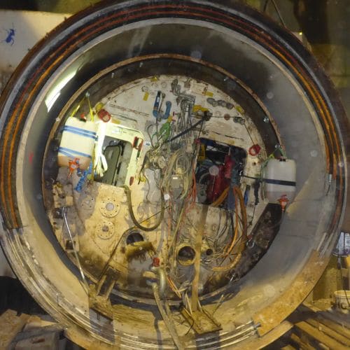 Rückzug Microtunnelingmaschine Zürich