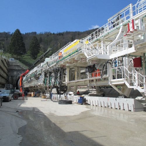 Einschub Tunnelbohrmaschine Bötzberg